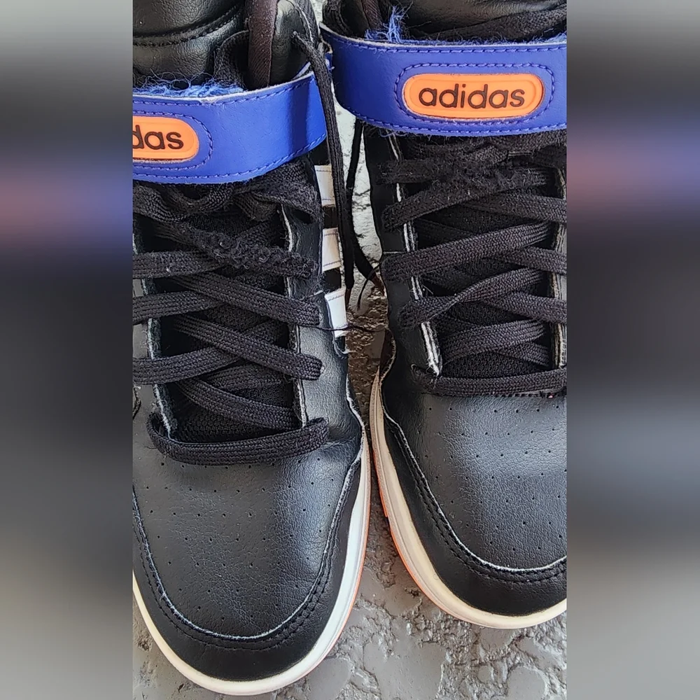 Adidas Kids Black and Blue Sneakers‎